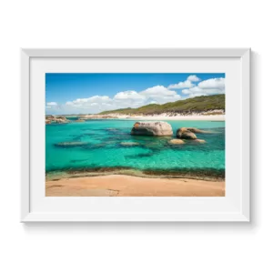 Clear blue water beach in Australia, perfect for wall art prints